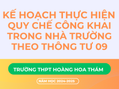 Kế hoạch thực hiện quy chế công khai trong nhà trường theo thông tư 09