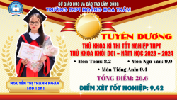 Tuyên dương những học sinh đạt thành tích cao trong kỳ thi TN THPT năm 2024